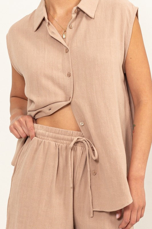 Rule The World Linen Shorts Set
