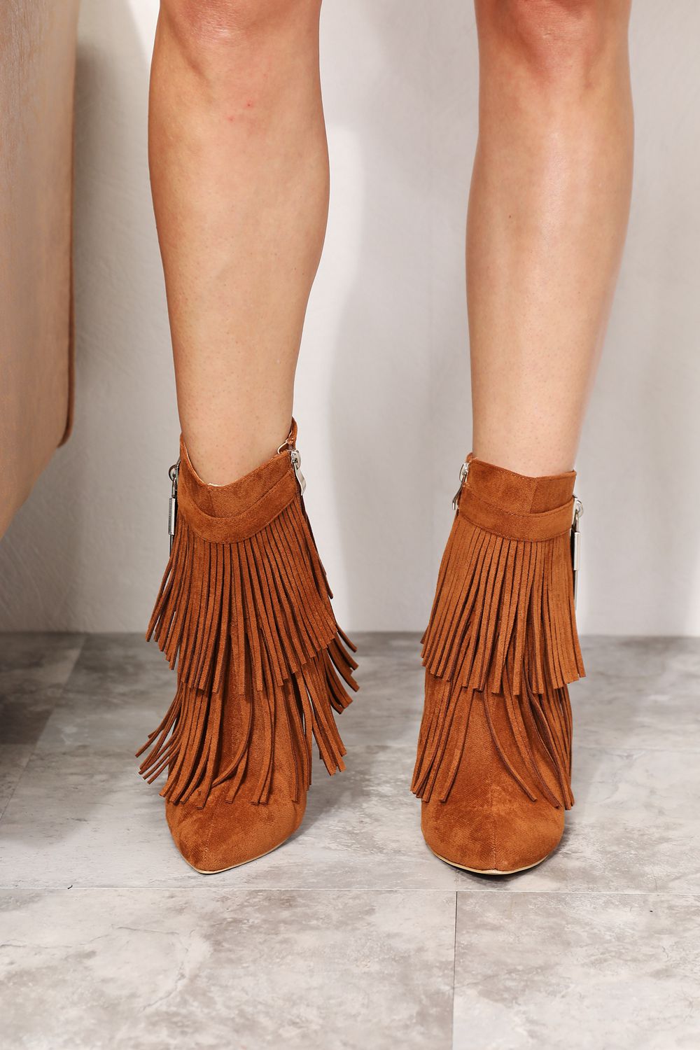 Boho Charm Tassel Wedge Booties